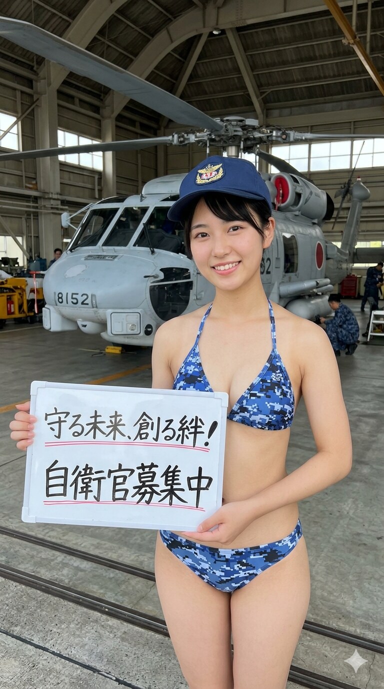 １日の女性海上自衛官