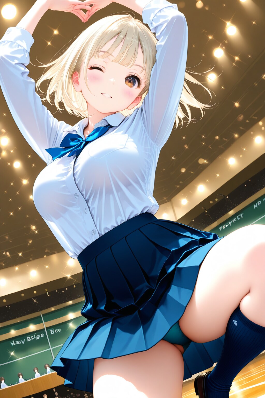 ベージュ髪の学生【DRAGON】 | の人気AIイラスト・グラビア