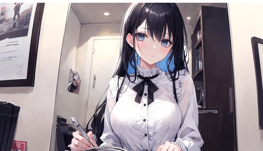夏休みの机をはんぶんこ