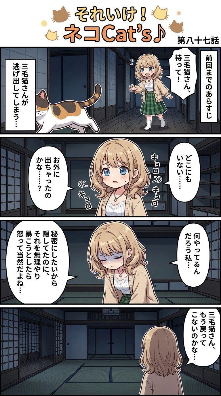 【87話】それいけ！ネコCat's♪(４コマ漫画) | の人気AIイラスト・グラビア
