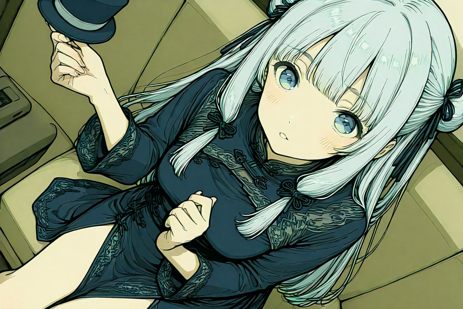 銀髪と青の魔法 | の人気AIイラスト・グラビア