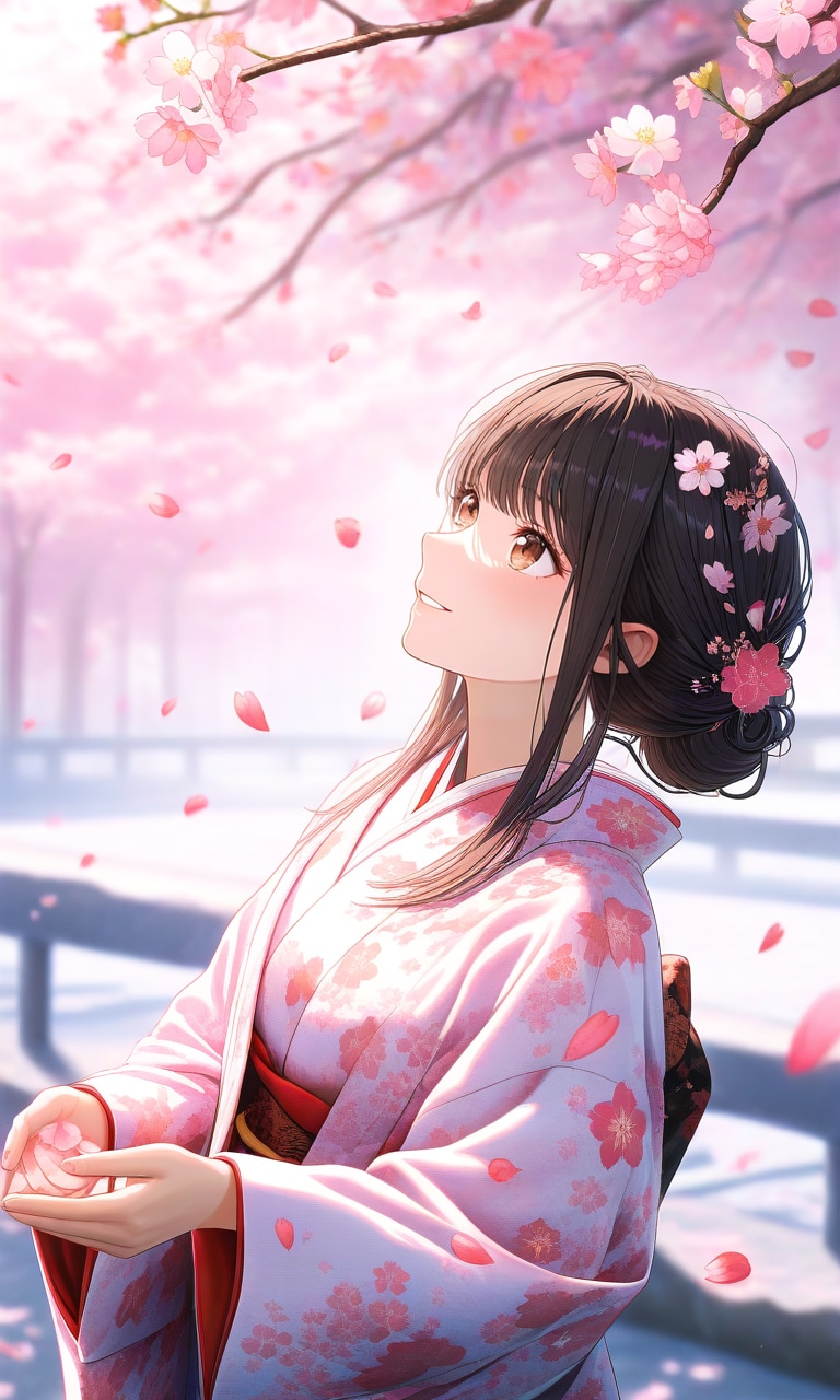 桜色に包まれて　250327 | の人気AIイラスト・グラビア