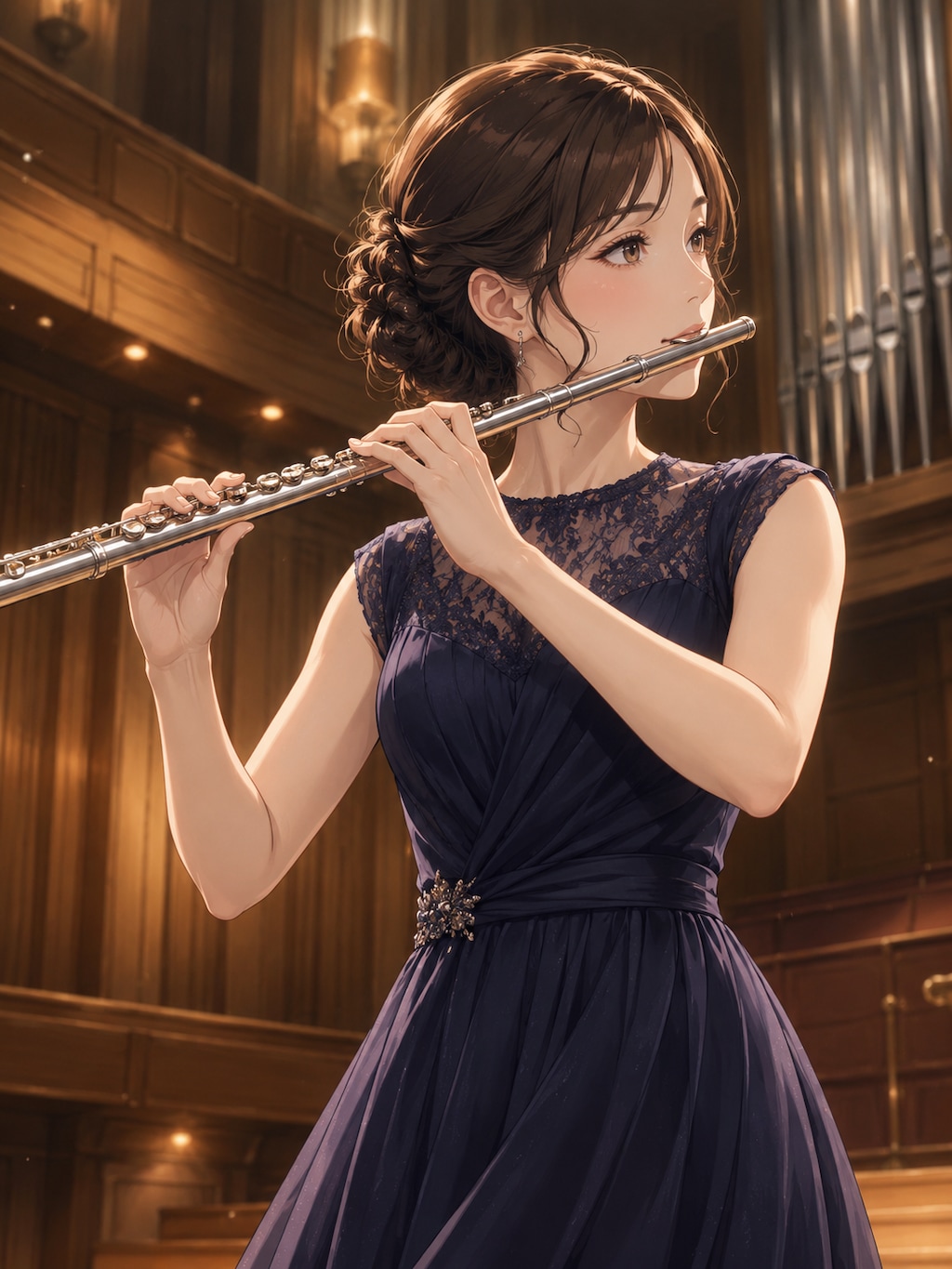 フルート奏者　2枚