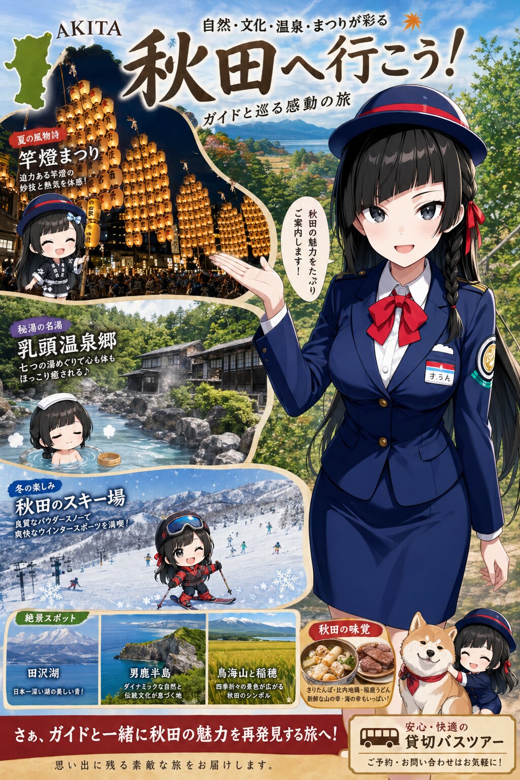 秋田県 | の人気AIイラスト・グラビア