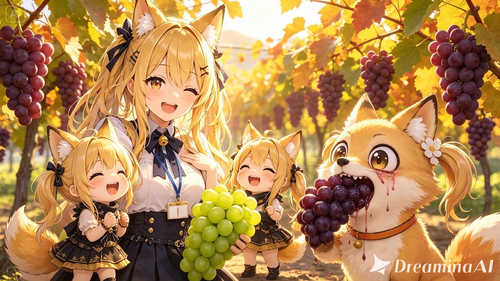 【秋の味覚】みんなで葡萄狩り１（34/100）