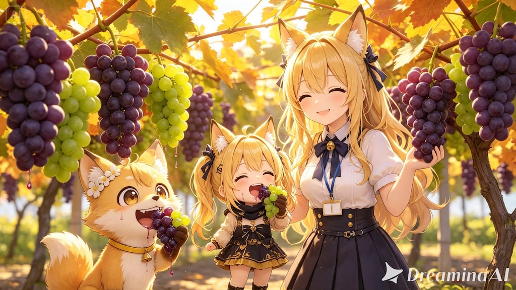 【秋の味覚】みんなで葡萄狩り１（34/100）