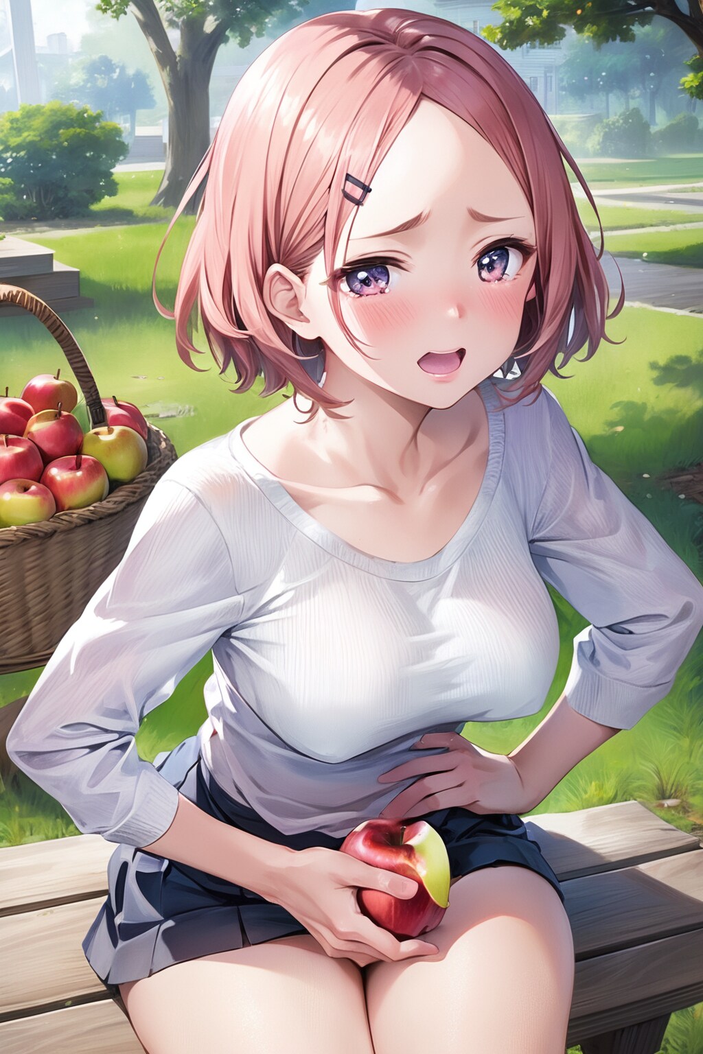 りんごをかじると