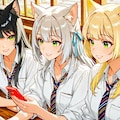 うちの子三人娘　夏服総選挙！ 3枚目