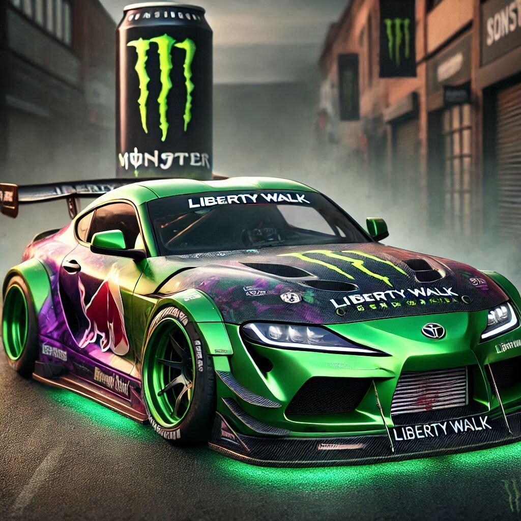 モンスターエナジーリバティーウォークトヨタスープラのドリ車