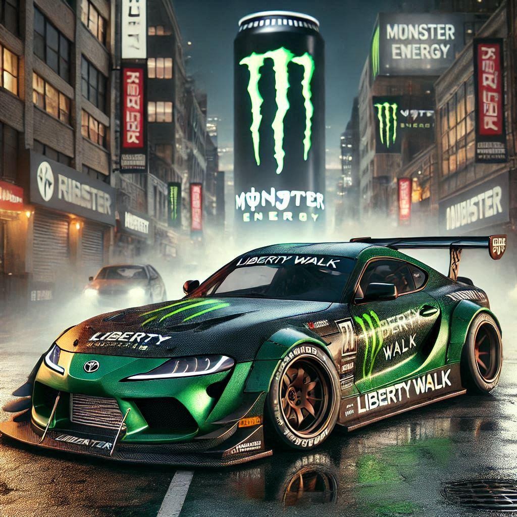 モンスターエナジーリバティーウォークトヨタスープラのドリ車
