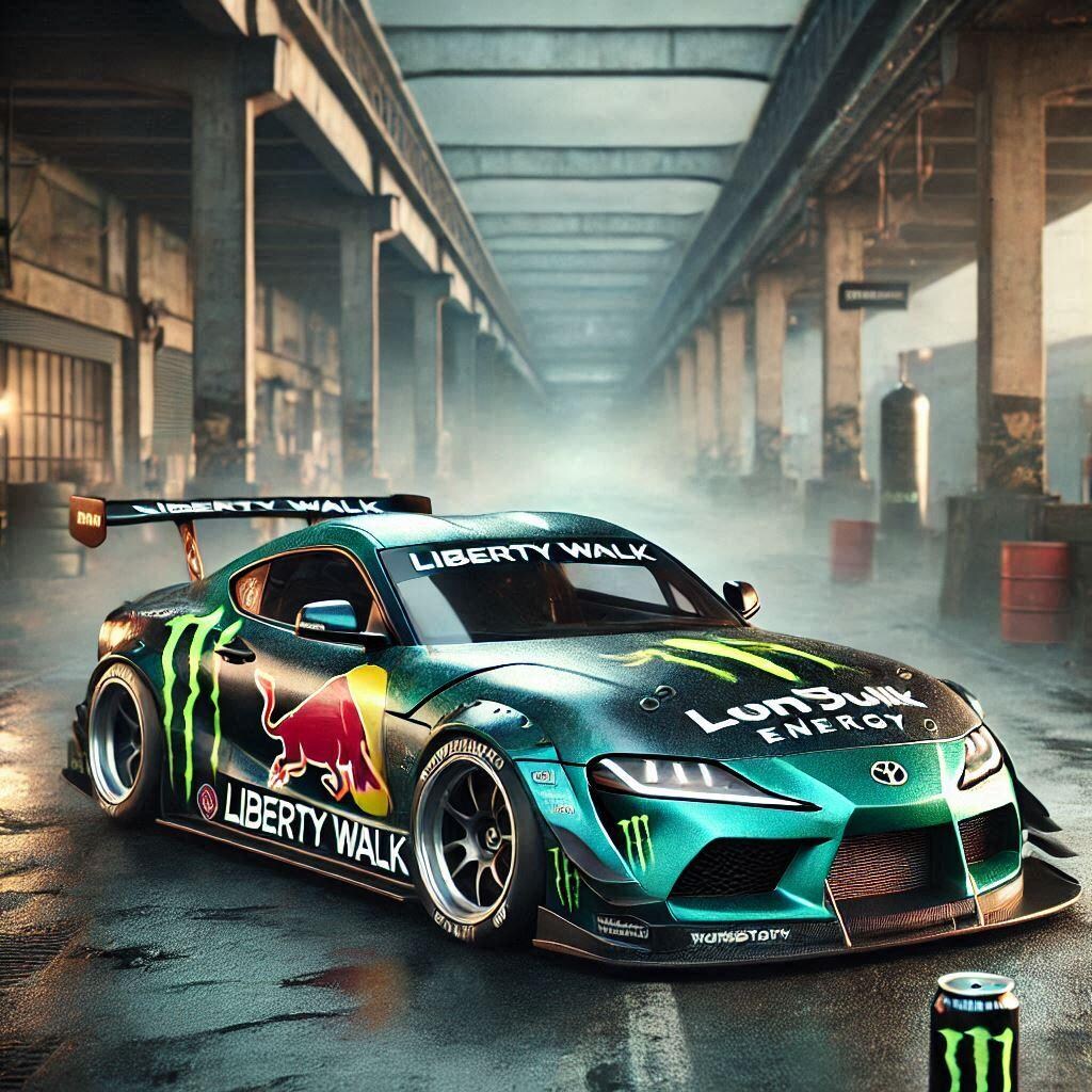 モンスターエナジーリバティーウォークトヨタスープラのドリ車