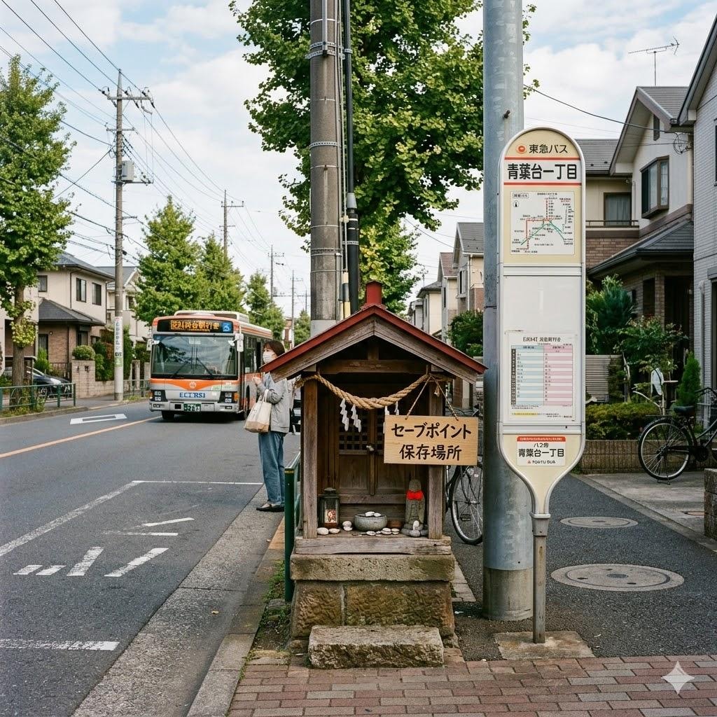 町の中のセーブポイント