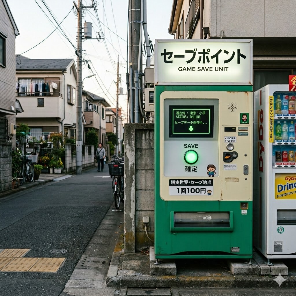 町の中のセーブポイント