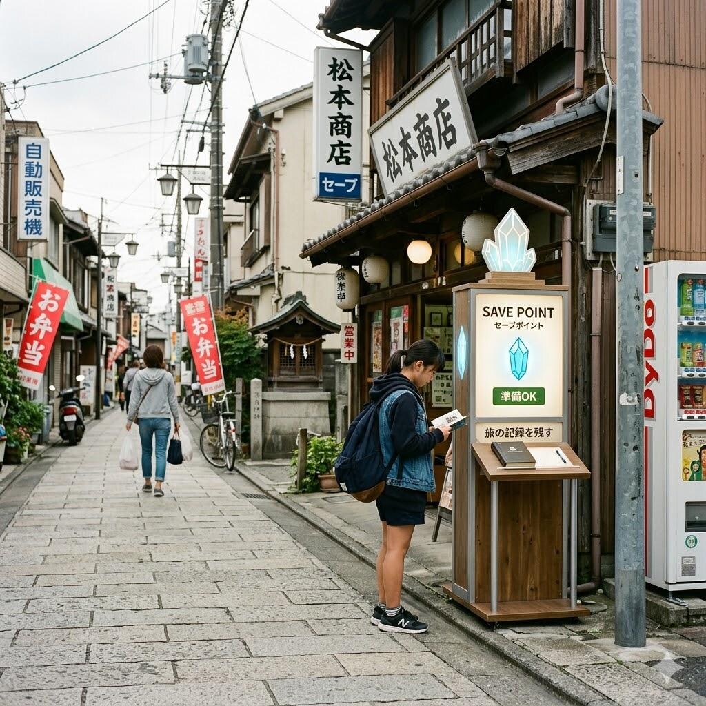 町の中のセーブポイント
