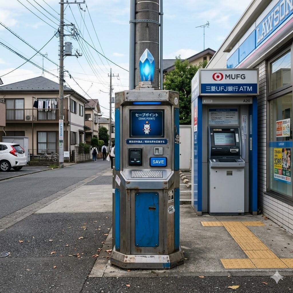 町の中のセーブポイント