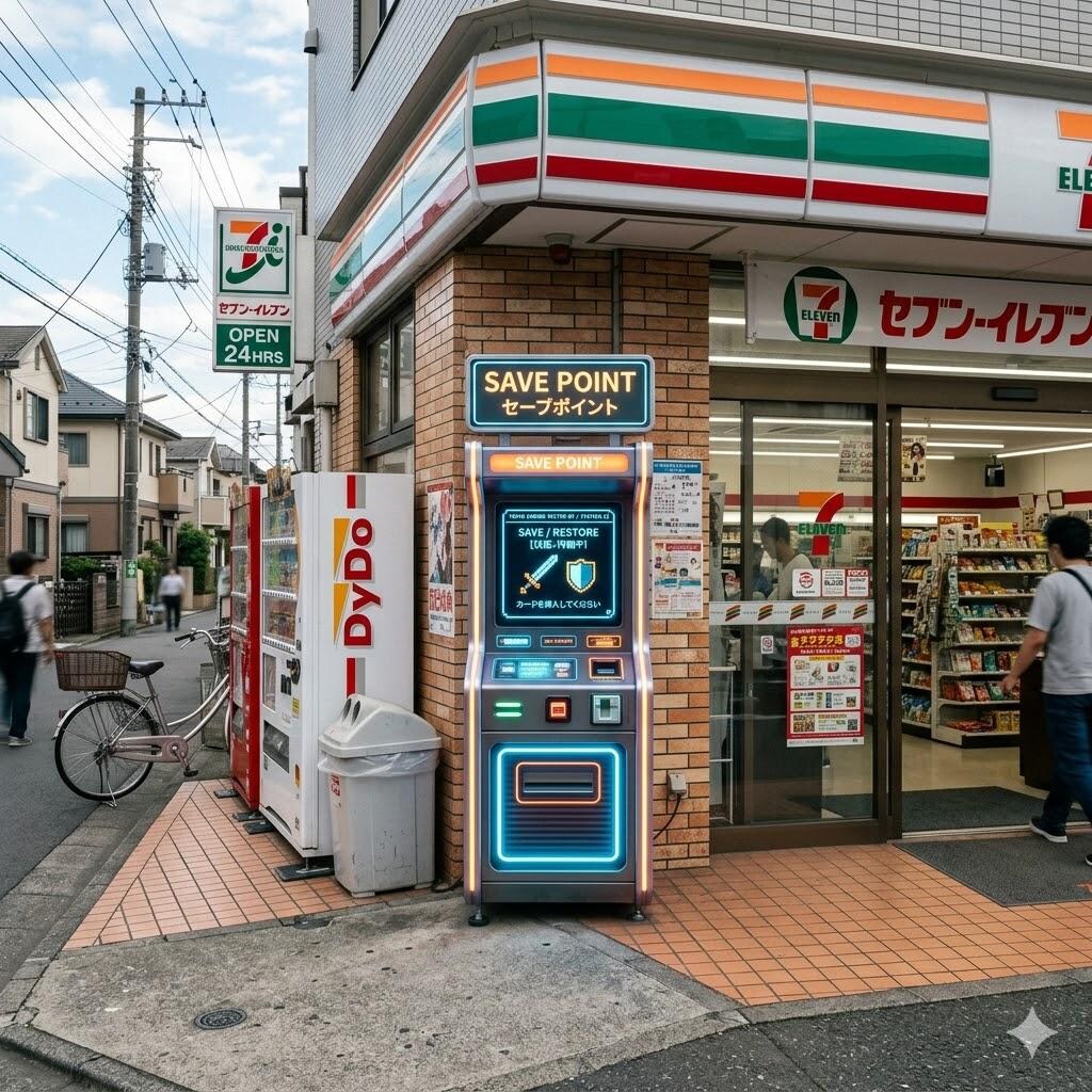 町の中のセーブポイント