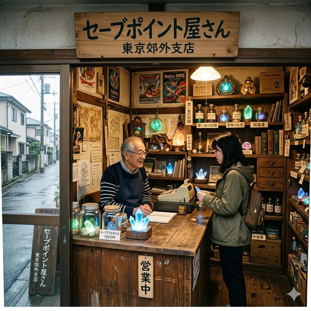 町の中のセーブポイント