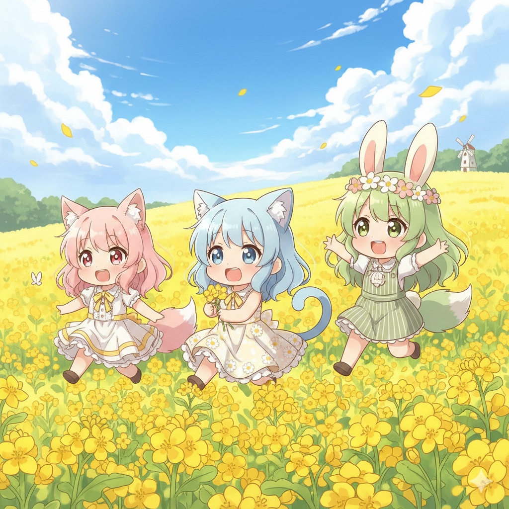 ケモミミ少女たちの春らんまん