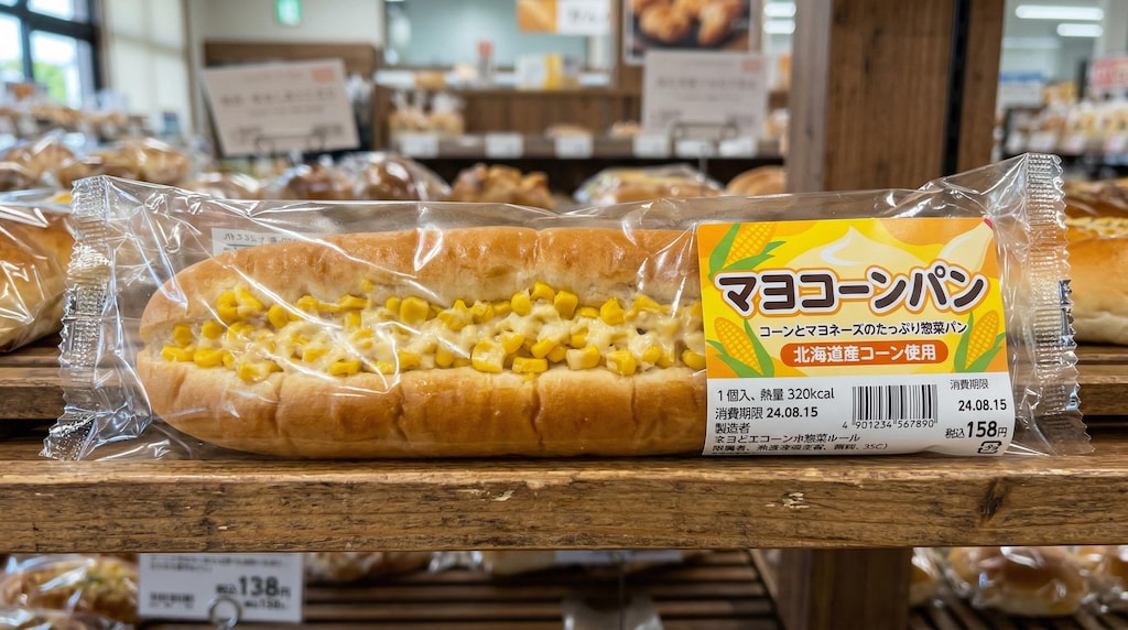 真横から見たマヨコーンパン