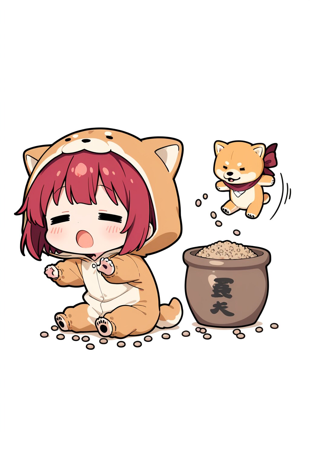 節分の赤髪ちゃん
