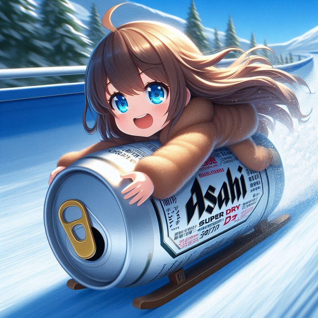 ビールスケルトンを楽しむ小さな女の子