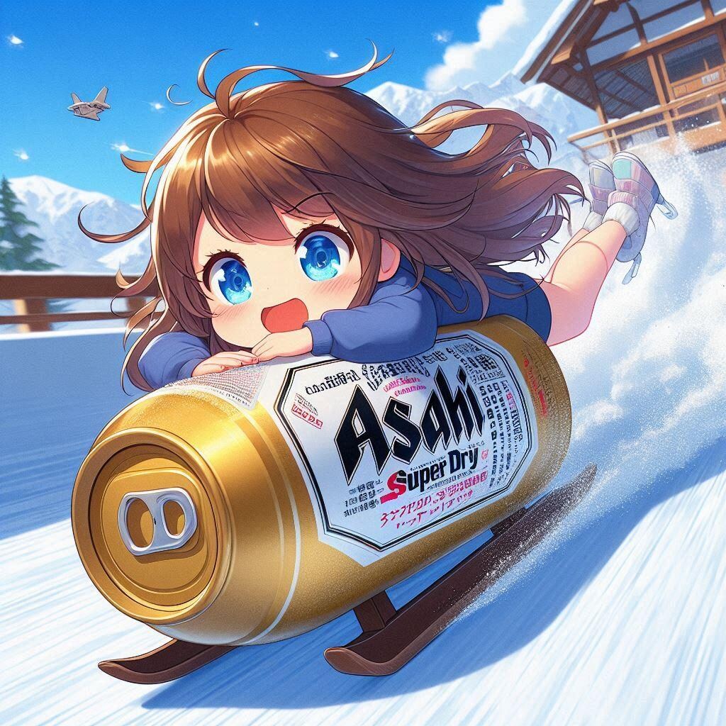 ビールスケルトンを楽しむ小さな女の子