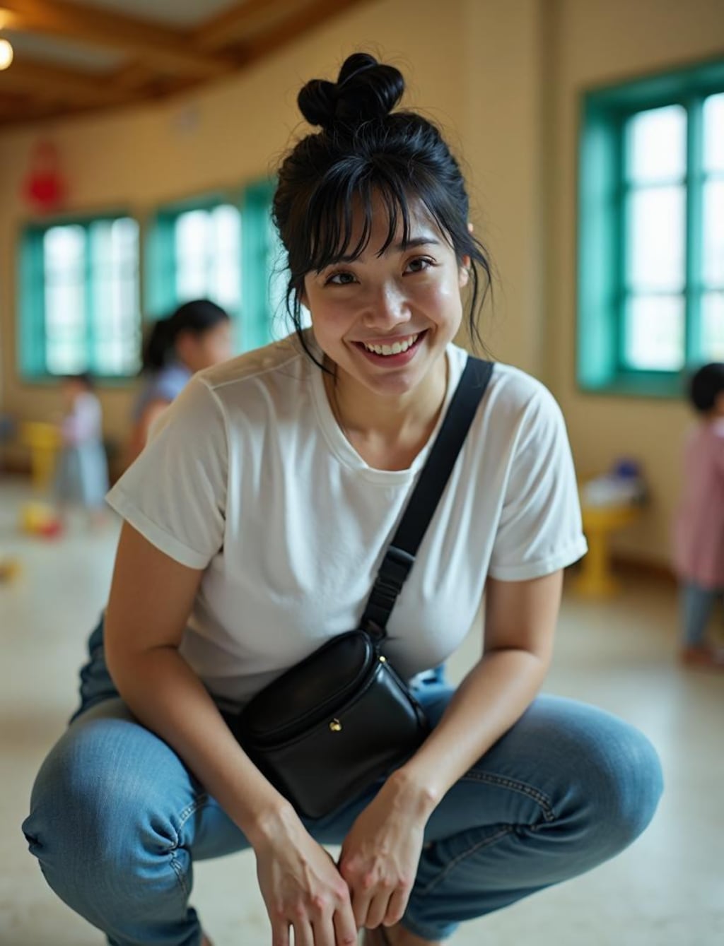 屋内パークのママさん