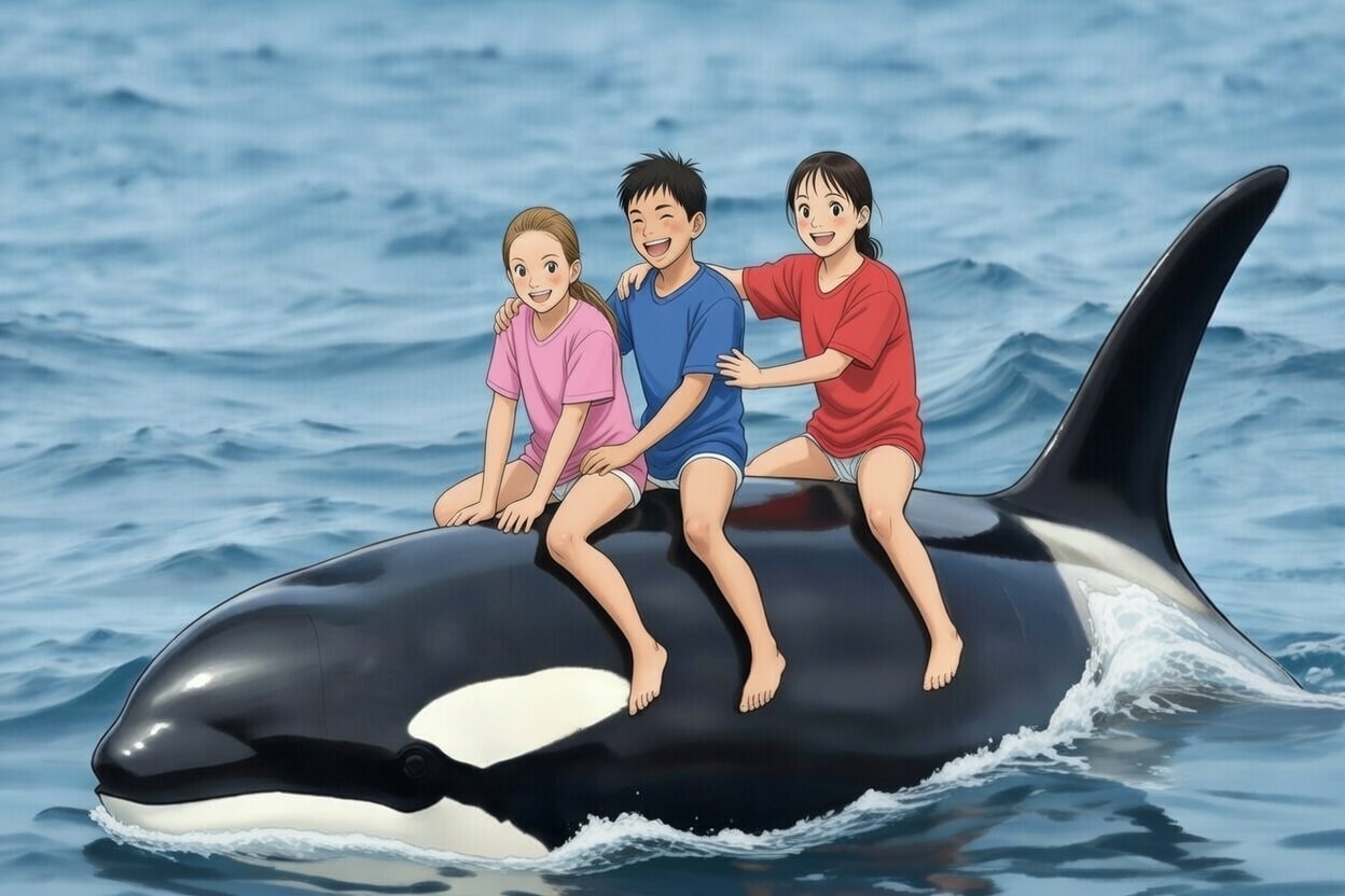 シャチに乗る人間たち　その１