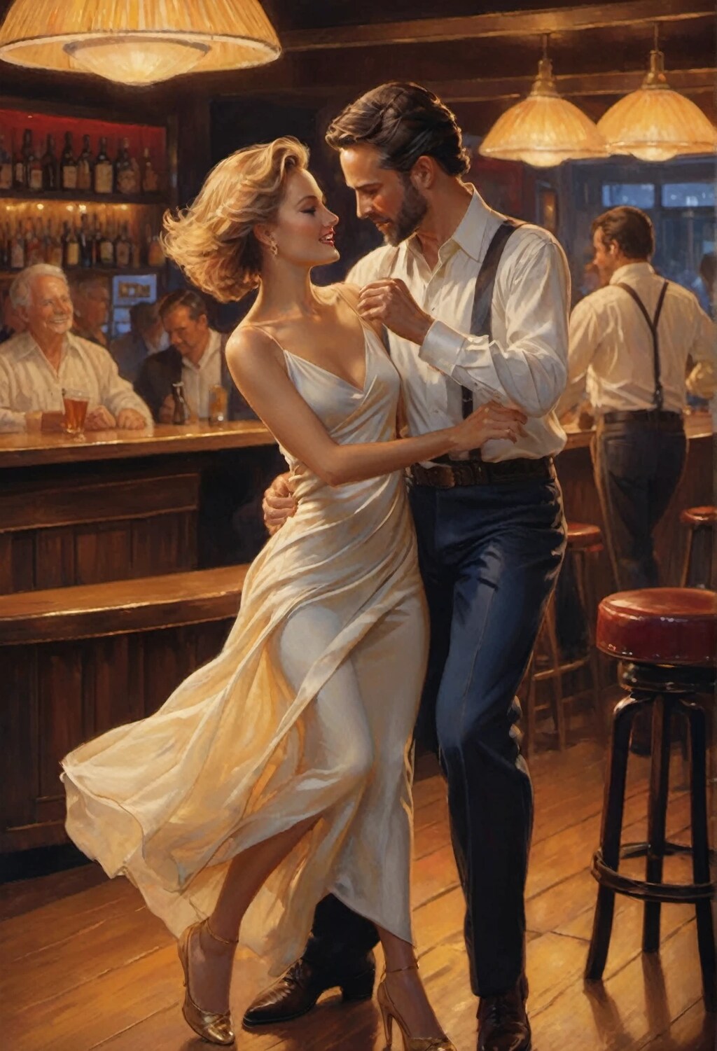 ダンスを踊る男女　（#レトロ企画）