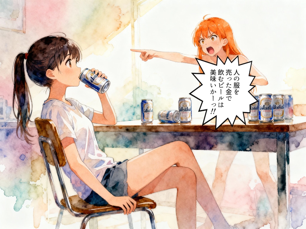 [セリフ追加]ビールと少女