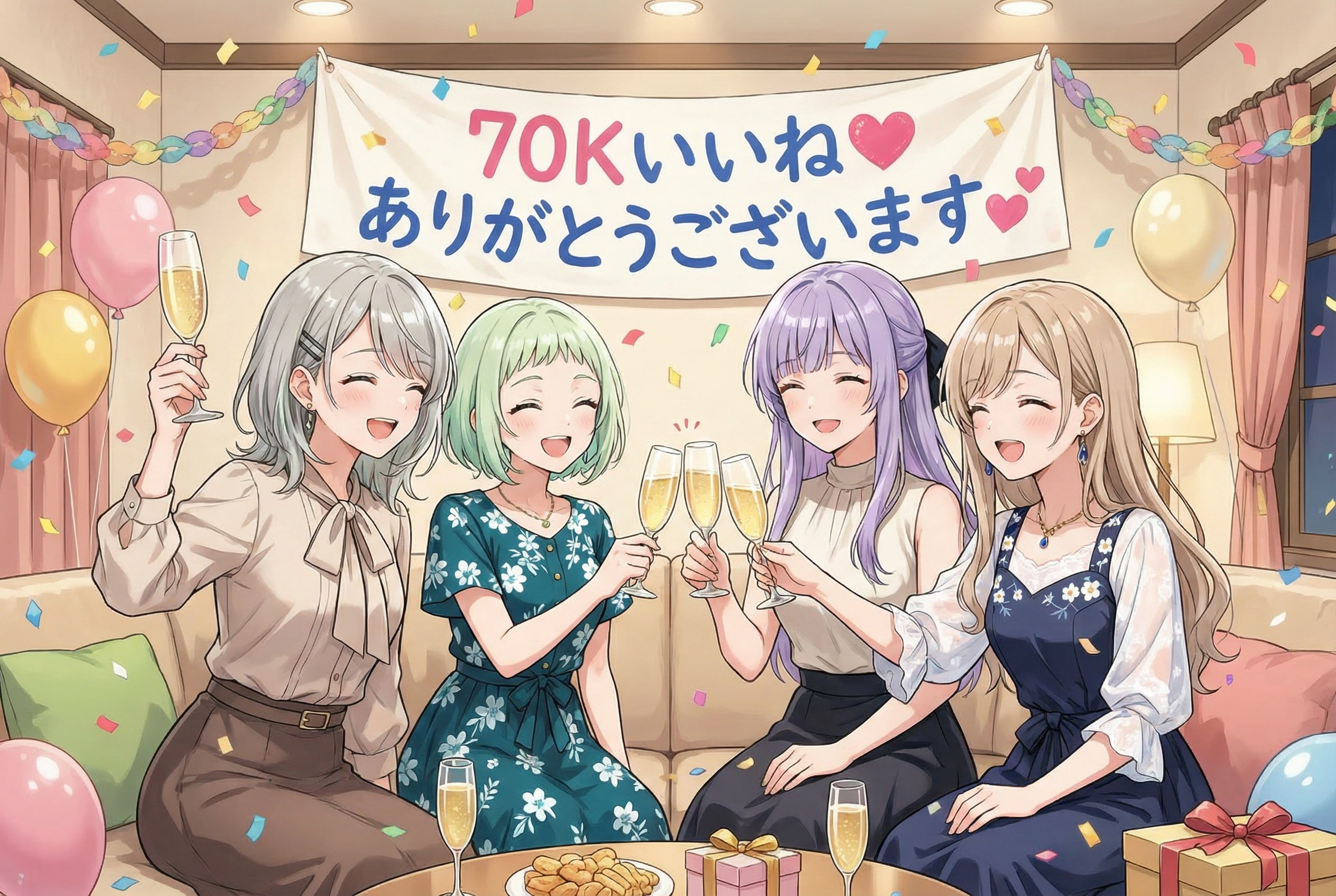 70Kいいね💓ありがとうございます！！ | の人気AIイラスト・グラビア