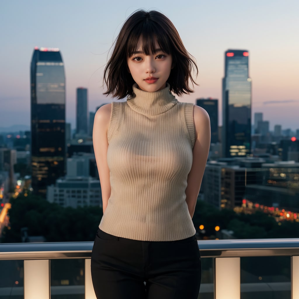 ノースリーブタートルネックニットちゃん 3/10