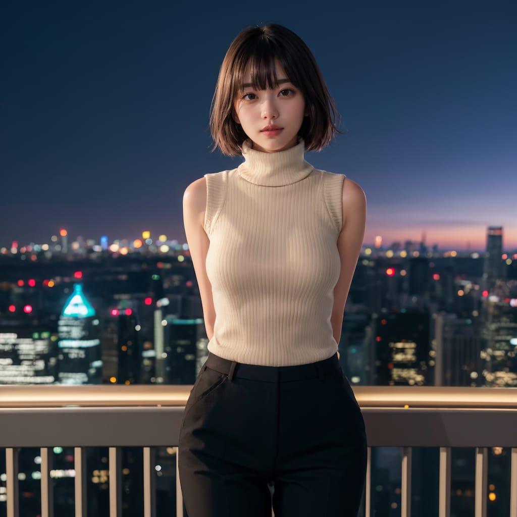 ノースリーブタートルネックニットちゃん 3/10