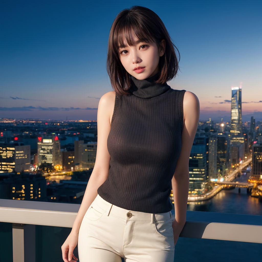 ノースリーブタートルネックニットちゃん 3/10