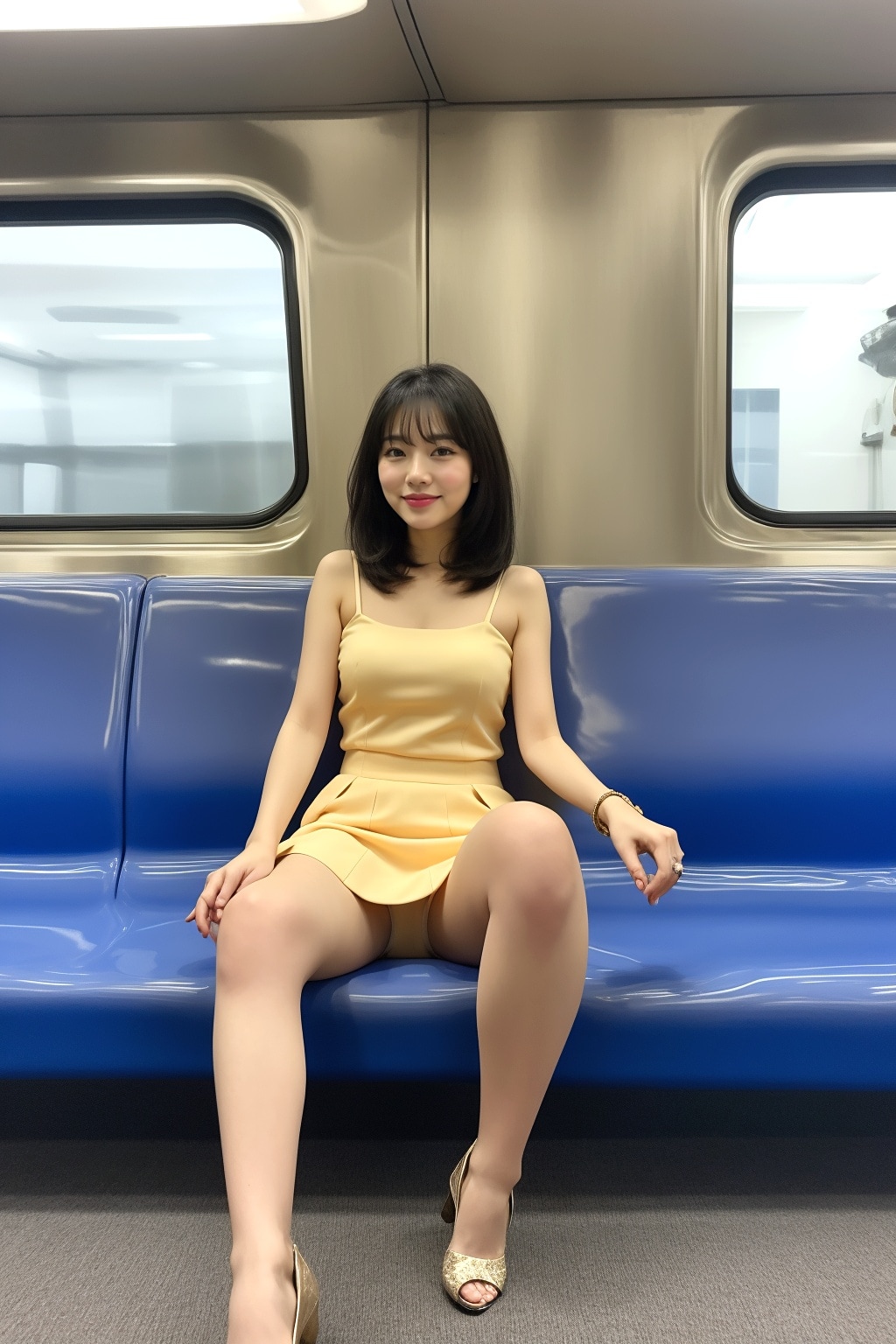 電車で見かけただらしない座り方のアラサー女子 part3