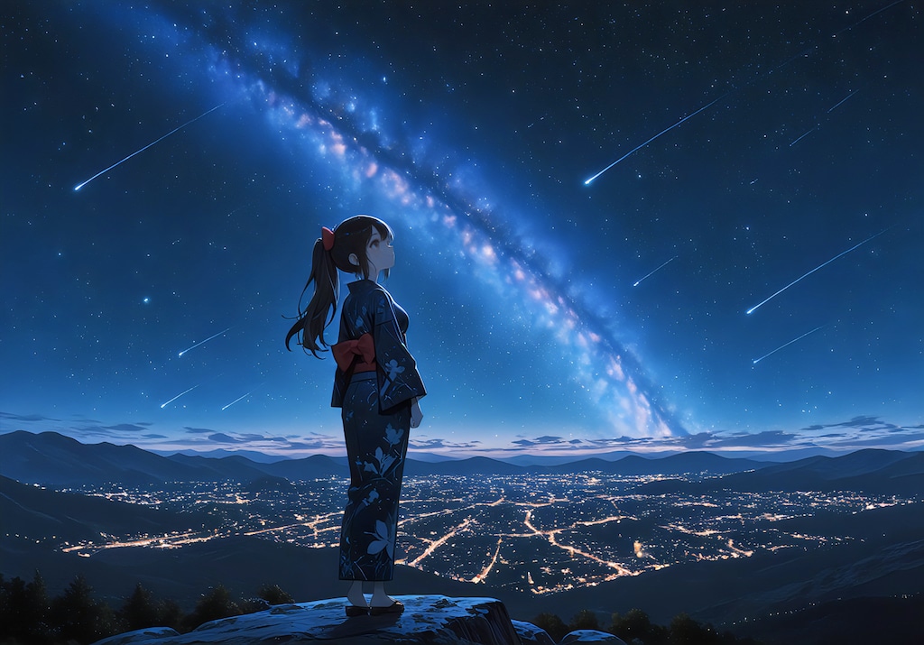 星降る山頂で