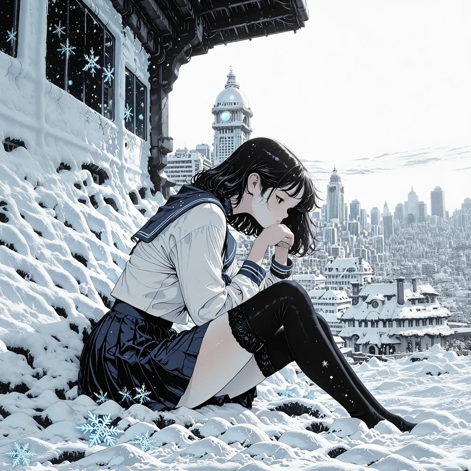 「また、雪⁉︎」 | の人気AIイラスト・グラビア