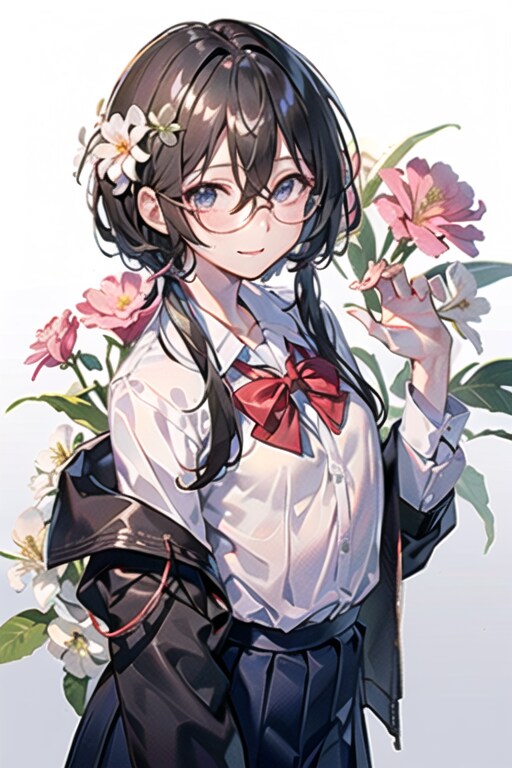 花の女学生