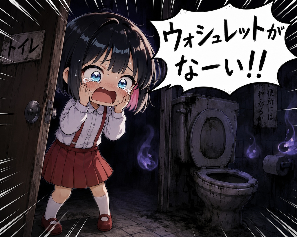 ウォシュレットがない便器をみたトイレの花子さん