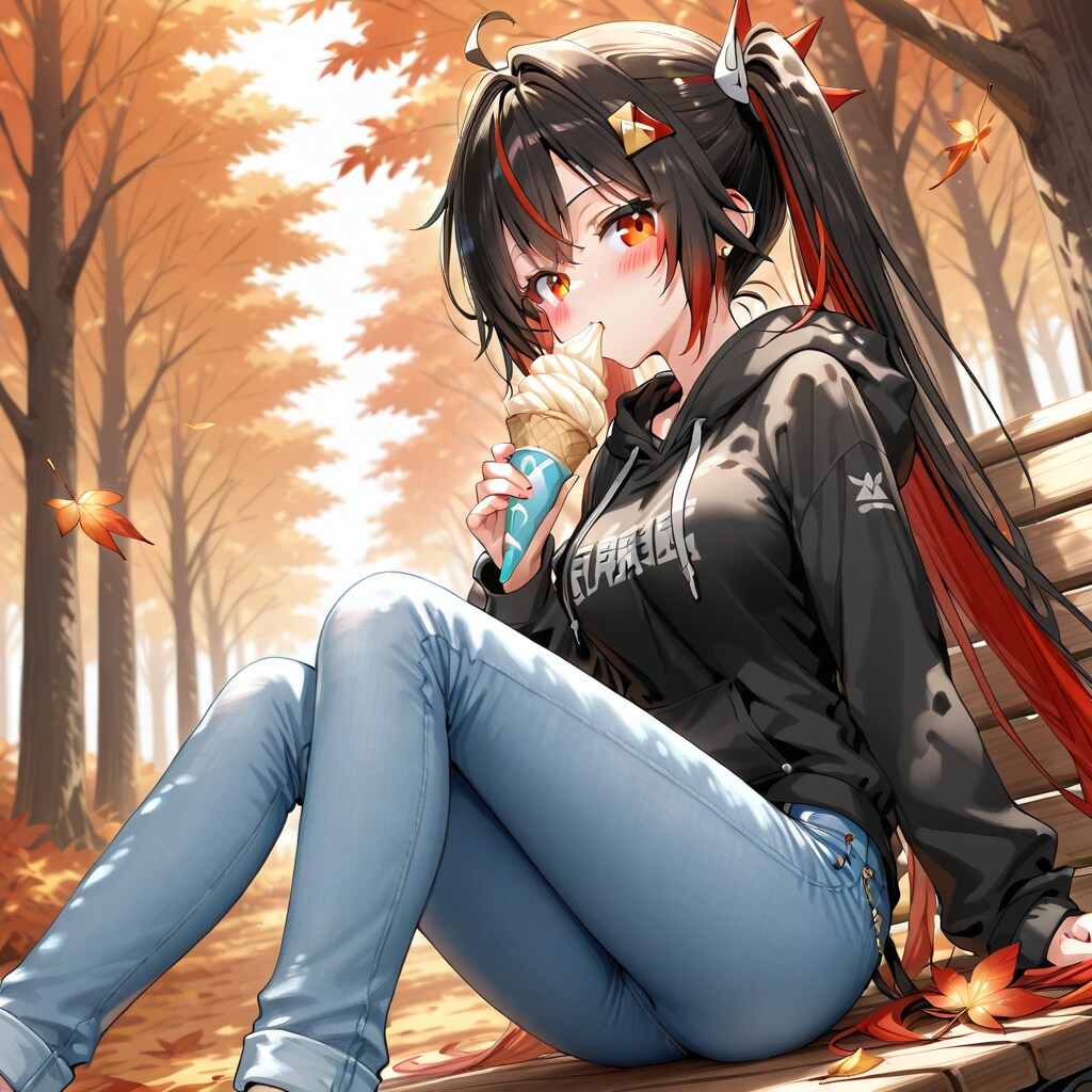 秋でもソフトクリーム