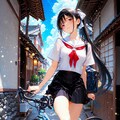自転車少女３ 2枚目