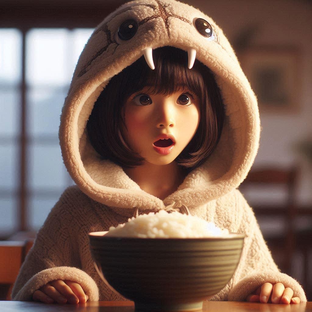 白米山盛りびっくりノコ