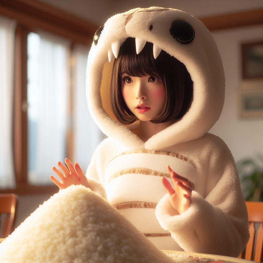 白米山盛りびっくりノコ