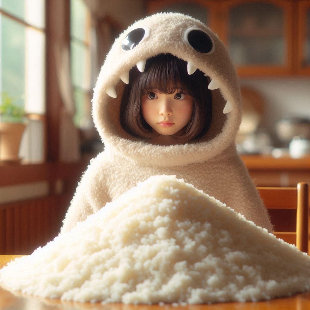 白米山盛りびっくりノコ