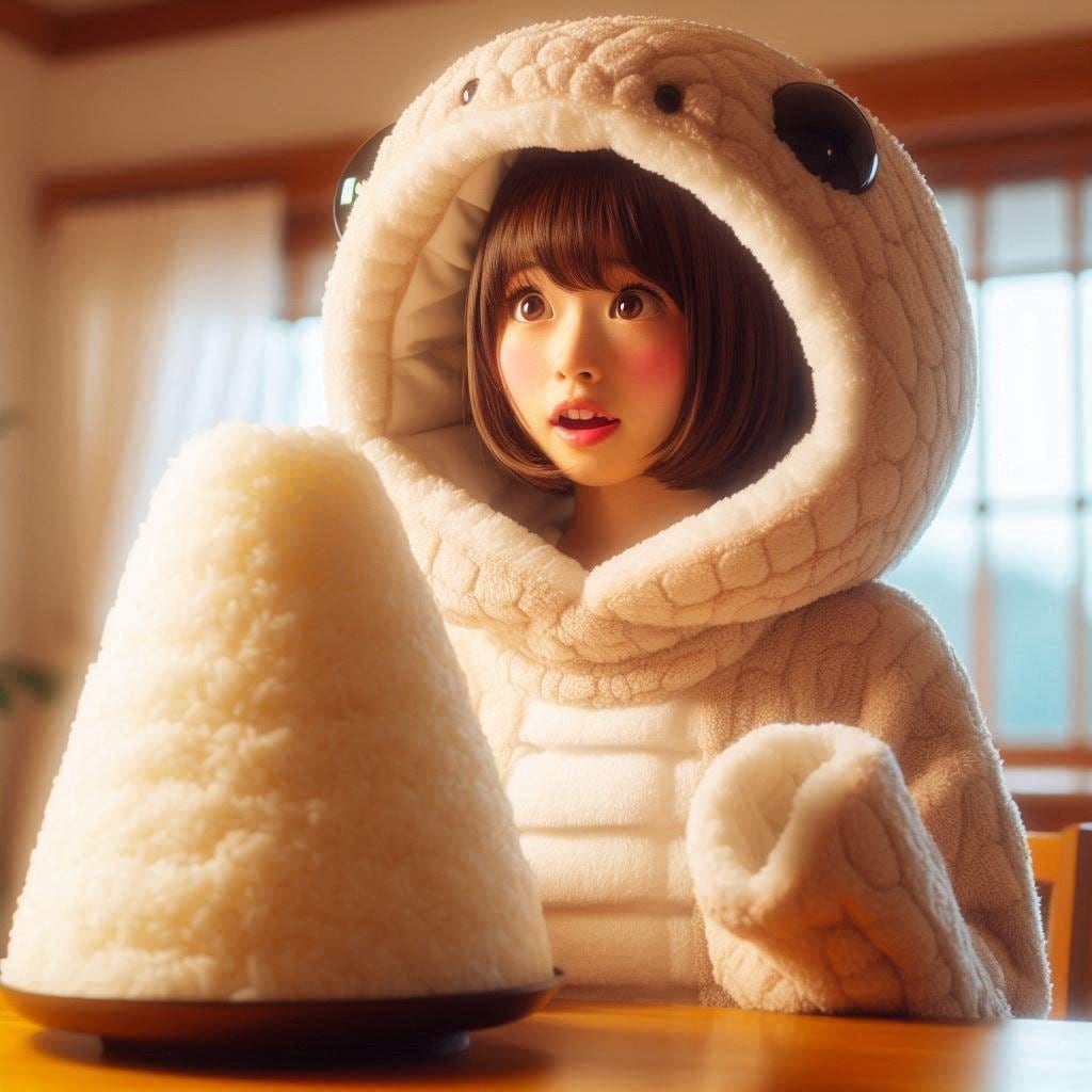 白米山盛りびっくりノコ