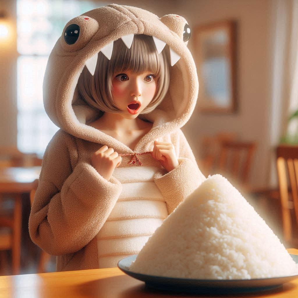 白米山盛りびっくりノコ