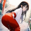 メガネ巫女さん　おもらし 7枚目