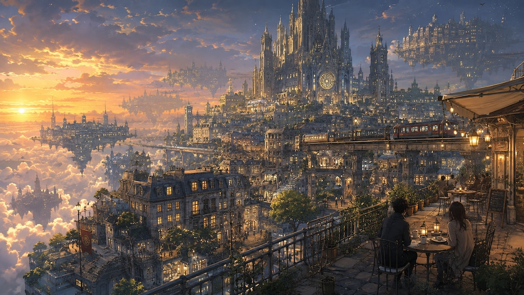 空中都市の日常