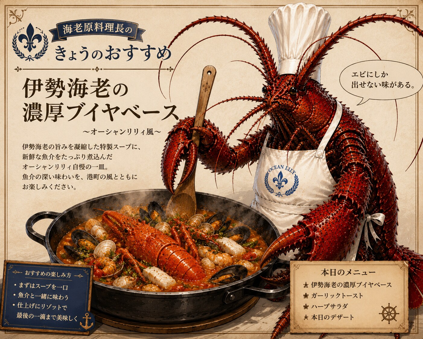 海老原料理長のきょうのおすすめ