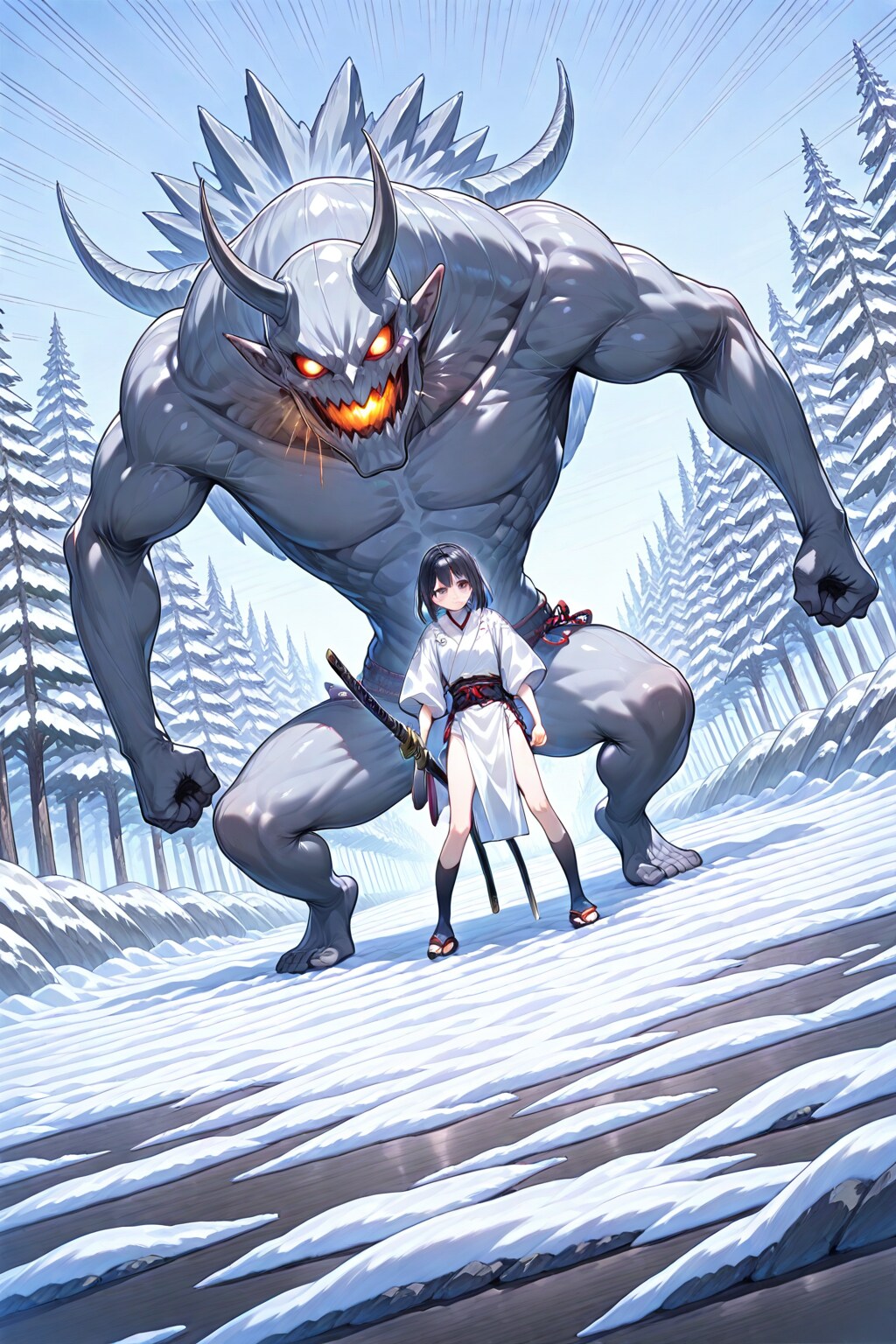秋田の雪鬼